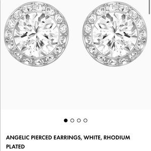 Swarovski earrings.